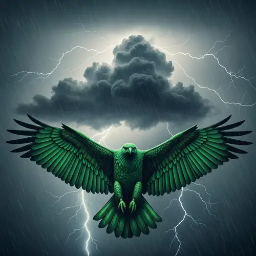 Powerful Eagle in Dramatic Thunderstorm - Nature's Raw Power