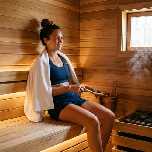 Fitness Influencer in the Sauna - Boost Your Workout