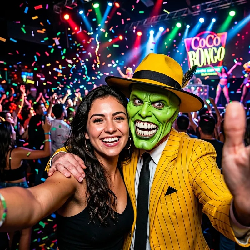 Epic Selfie with The Mask at Coco Bongo Club Epic Selfie with The Mask at Coco Bongo Club