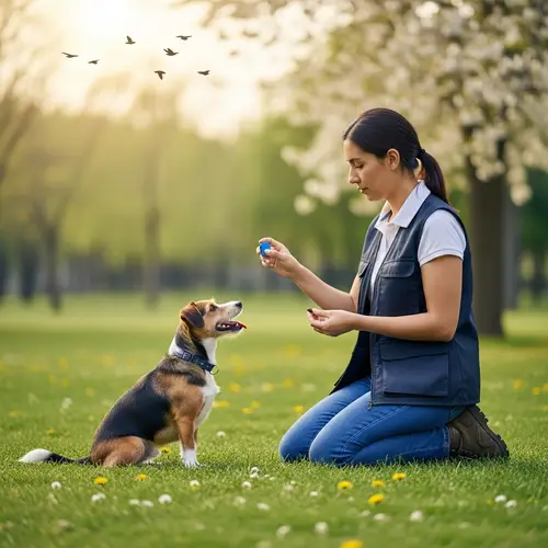 Tranquil Dog Training Session with Positive Reinforcement Methods