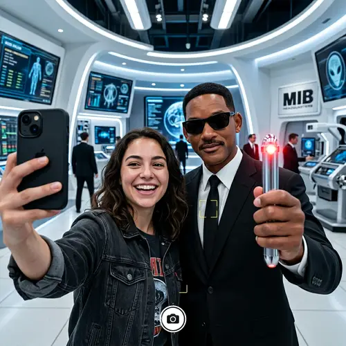 Selfie with Agent J from Men in Black