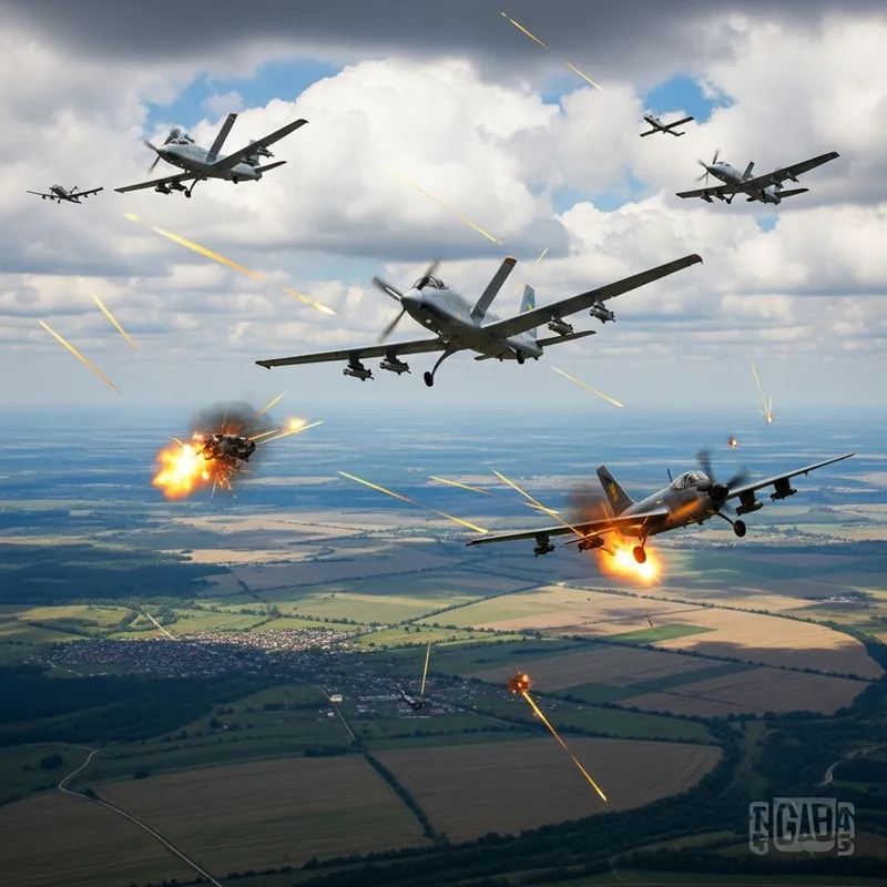 Drone and Aircraft Warfare in Ukraine Skies