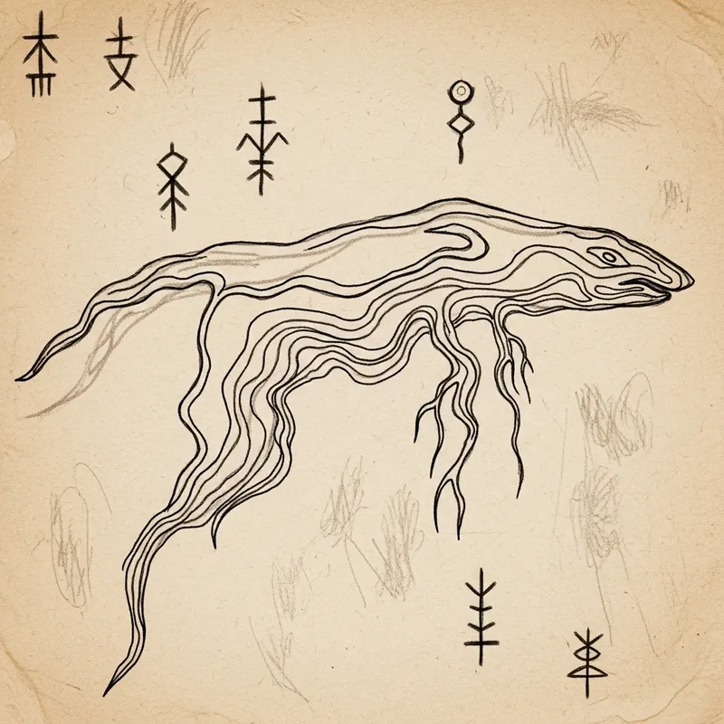 Ancient and Vitalistic Simple Drawing