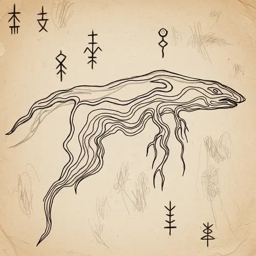 Ancient & Vitalistic Simple Drawing