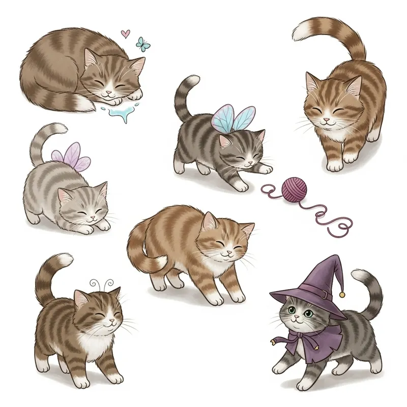 Cute Cats Playing: Whimsical Feline Scenes