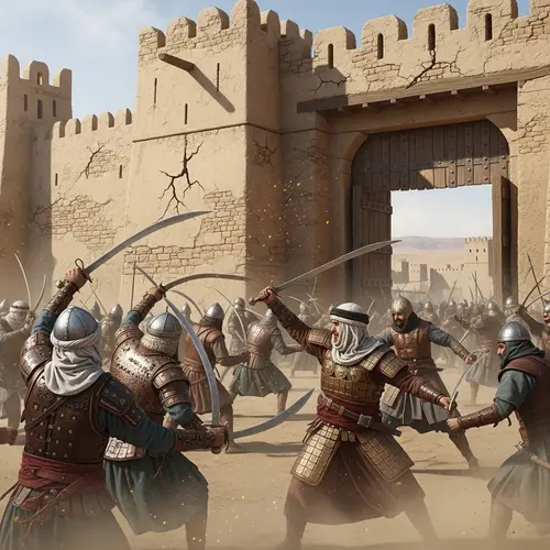 Epic Battle at City Gates | Arabian Warriors in Combat