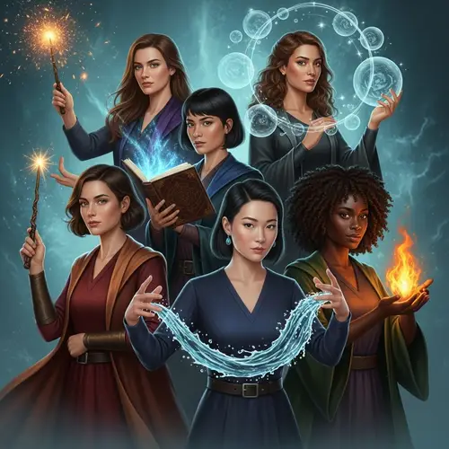 Magical Assembly of Five Women | Mystical Women Characters