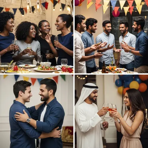 Diverse Gathering at a Festive Party | Multicultural Celebration
