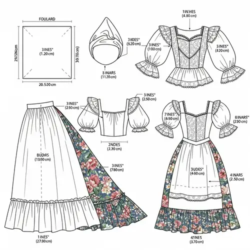 Download Martinique Folk Costume Pattern