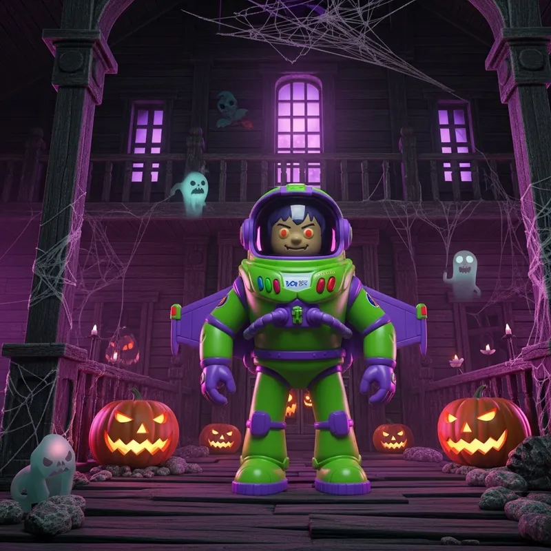 Buzz Lightyear in Halloween Haunted House