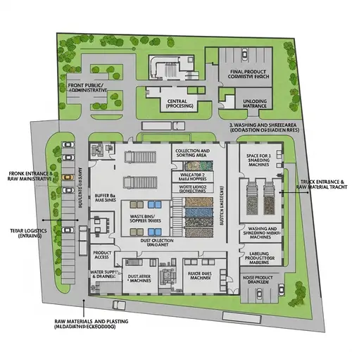 Detailed Floor Plan for Raw Material Reception Area