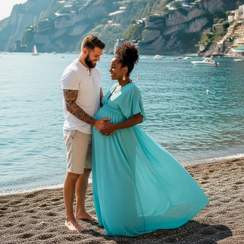 Captivating Couple on Amalfi Coast: Love, Family & Beauty in Italy