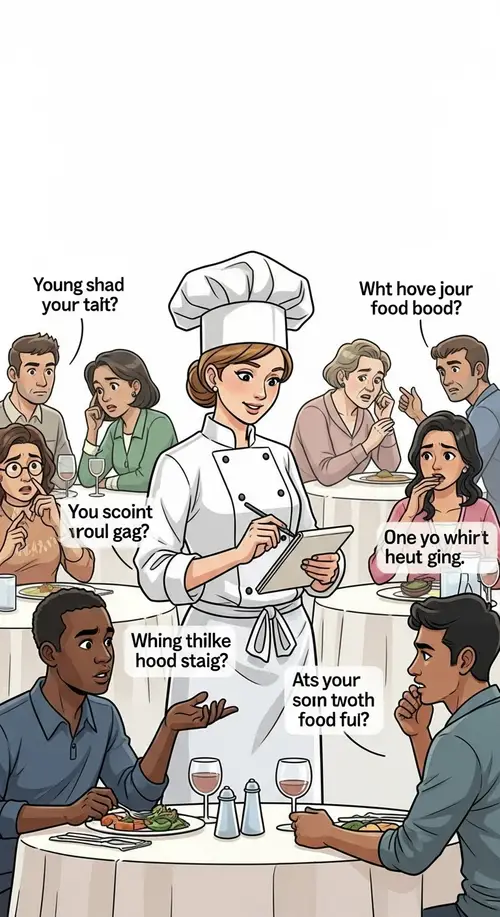 Chef Handling Customer Complaints with Professionalism