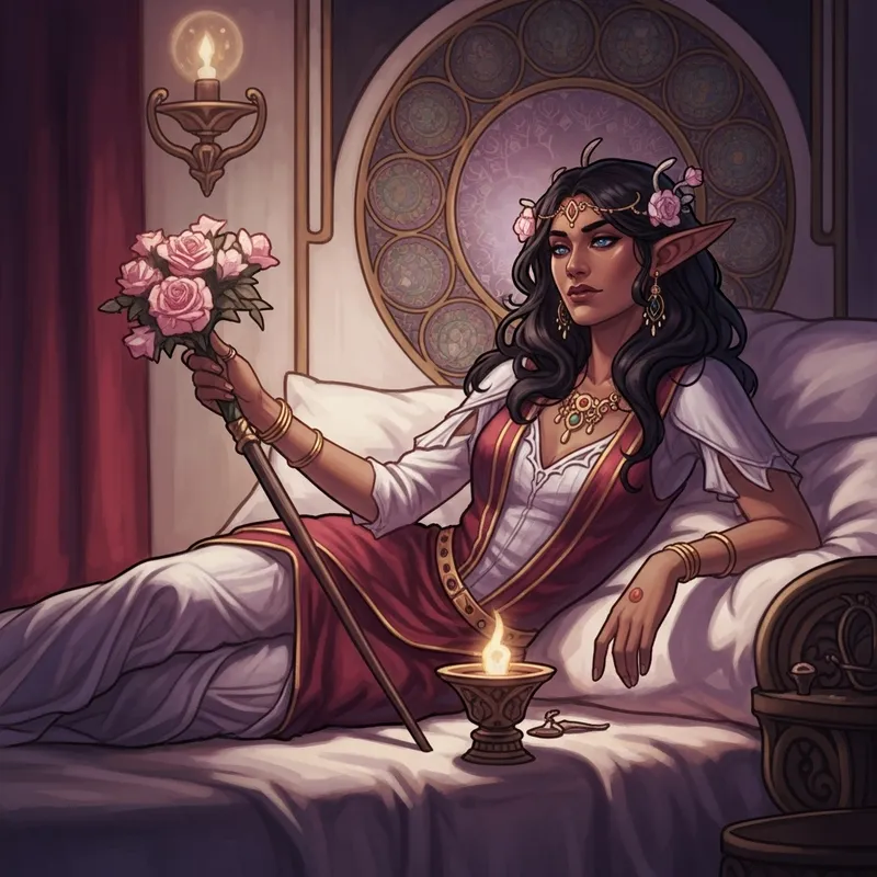 Enchanting Elven Beauty in Mystical Ambiance | Fantasy Artwork Enchanting Elven Beauty in Mystical Ambiance | Fantasy Artwork