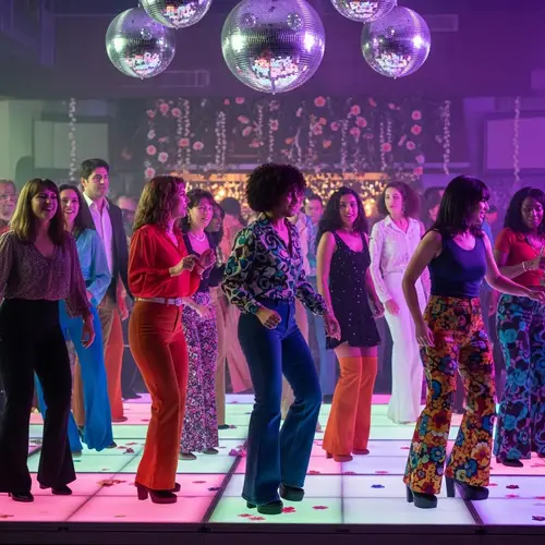 Lively Disco Spring Dance Party Celebration