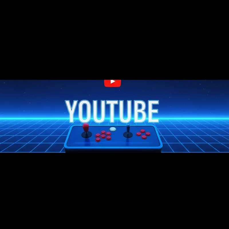 Retro Neon Banner for YouTube - Nostalgic Arcade Style