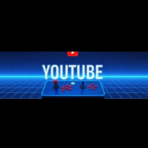 Retro Neon Banner for YouTube - Nostalgic Arcade Style