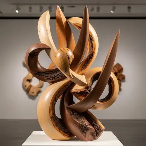 Abstract Wooden Sculpture by Ben Richer