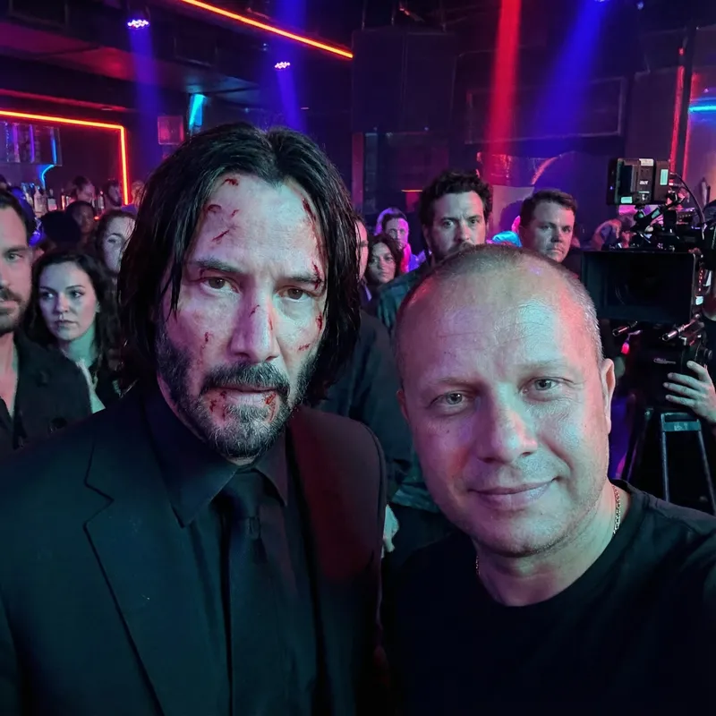 Selfie with John Wick: A Candid Moment Captured