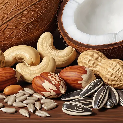 Vibrant Nusantara Culture-Inspired Still Life with Assorted Nuts