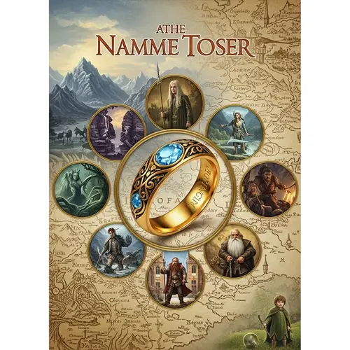 Classic Fantasy Book Poster - J.R.R. Tolkien Lord of the Rings