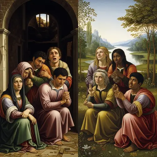 Philosophical Painting Inspired by Kierkegaard's Quote