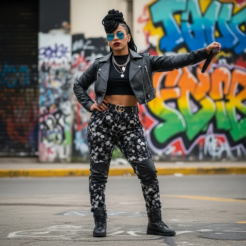 Cardib Uruguaya - Black Female Hip Hop Artist in Fashion-forward Style