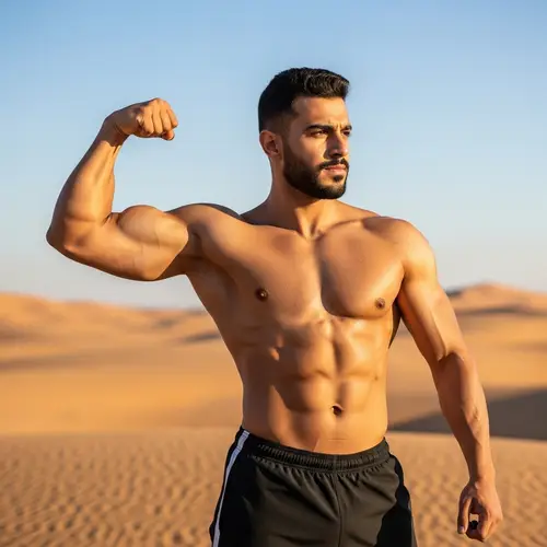 Muscular Middle-Eastern Man