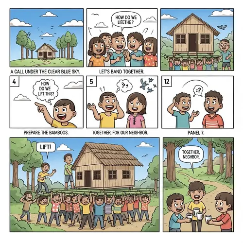 Bayanihan Comic Strip: A Forest Tale of Unity and Community Spirit