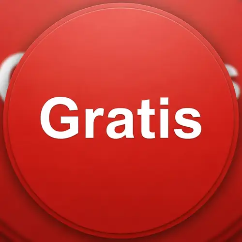Vibrant Red Call-to-Action Button with 'Gratis' Label