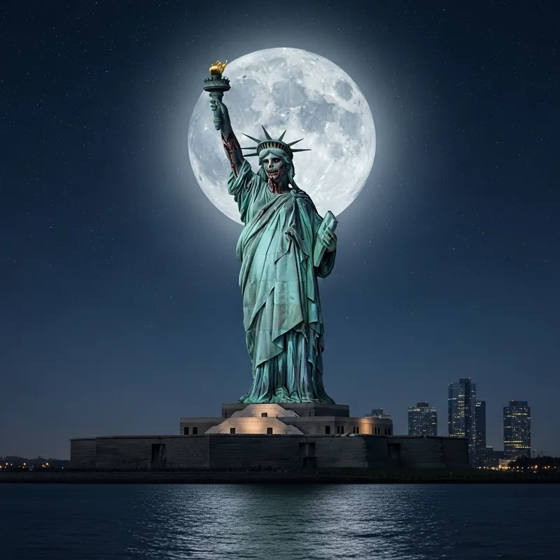 Lady Liberty Zombie - Full Body Disfigurement