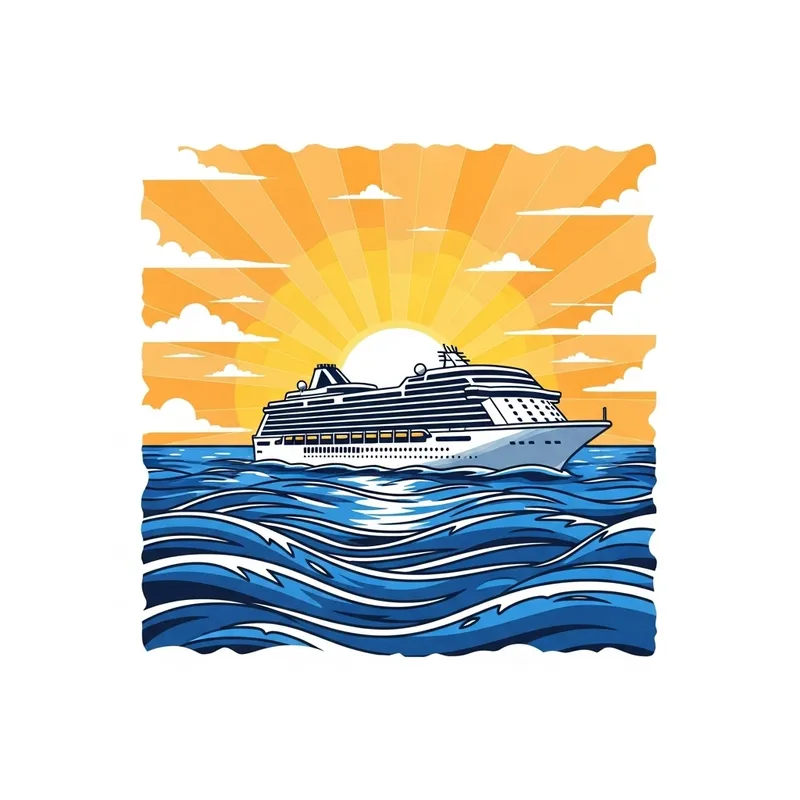 Memorable Cruise Ship Artwork for T-Shirt: Adventure & Relaxation