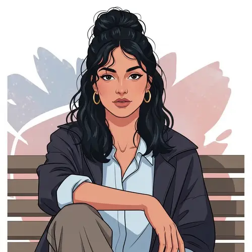 Dark Hair, Dark Eyes Woman Portrait