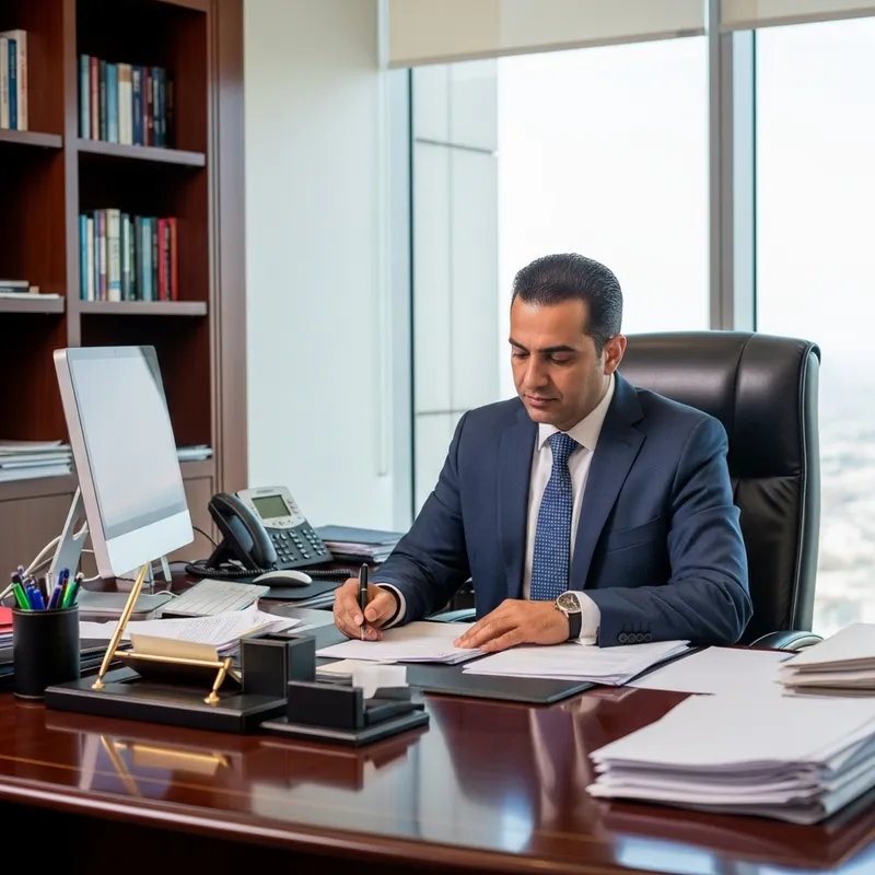 Successful Male CEO in Modern Office