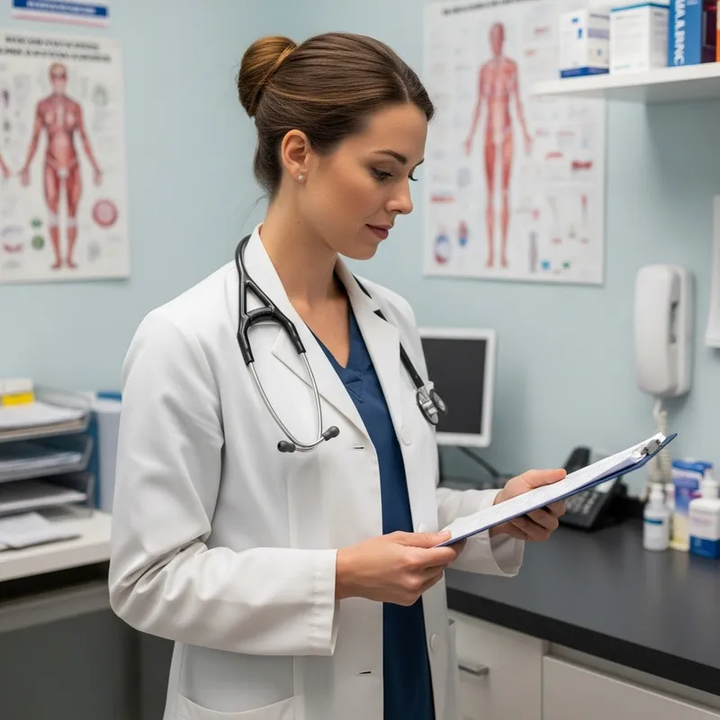 One Woman Doctor with Pretty Brown Hair | Expert Physician at Well-Equipped Clinic