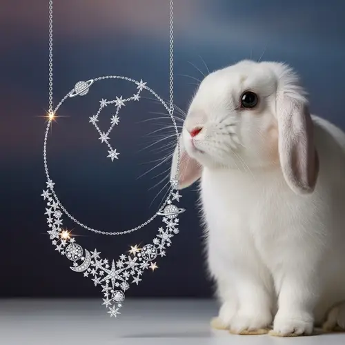 Orion Necklace & Rabbit | Dazzling Celestial Jewelry and Cute Bunny