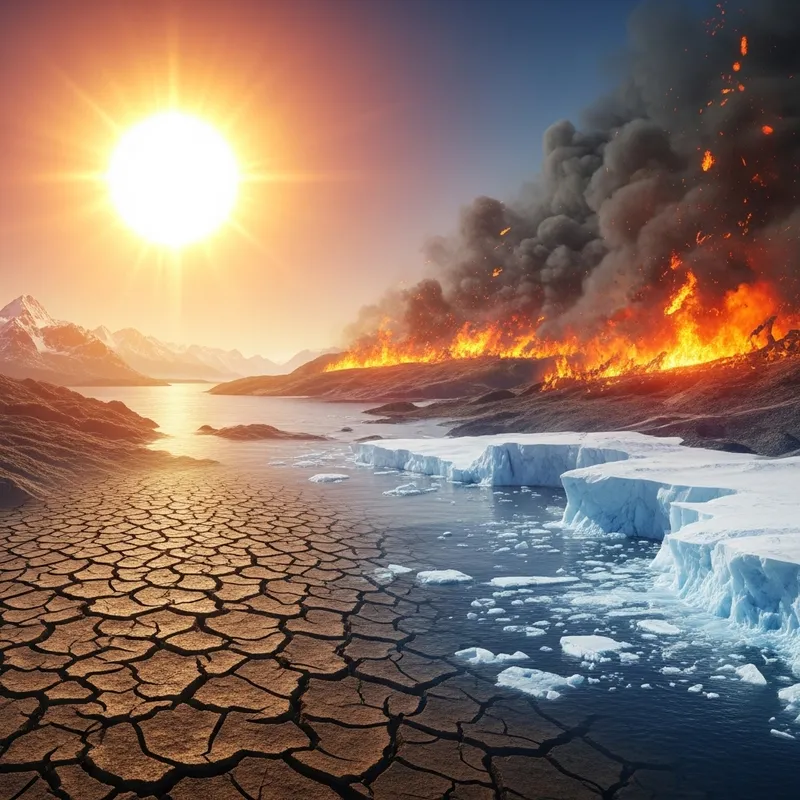 Abstract Landscape of Global Warming Effects