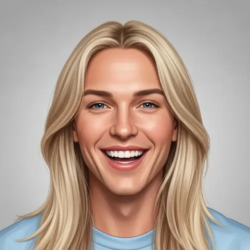 Lively Portrait of a 30-Year-Old Individual with Blonde Hair