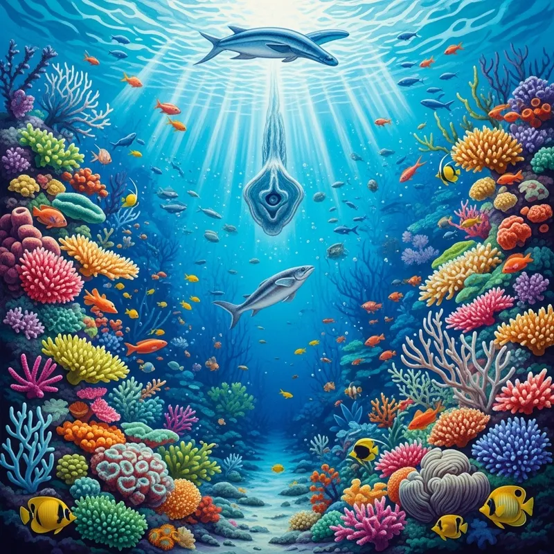 Vibrant Underwater Dreamscape: Marine Life in Focus Vibrant Underwater Dreamscape: Marine Life in Focus