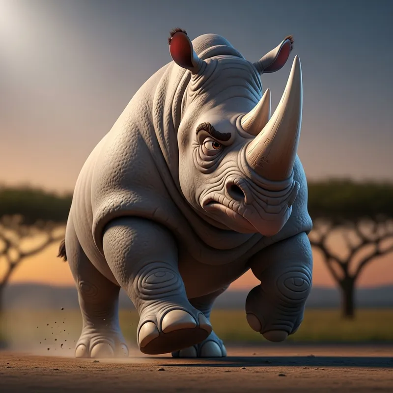 Create Resilient 3D Rhino Character