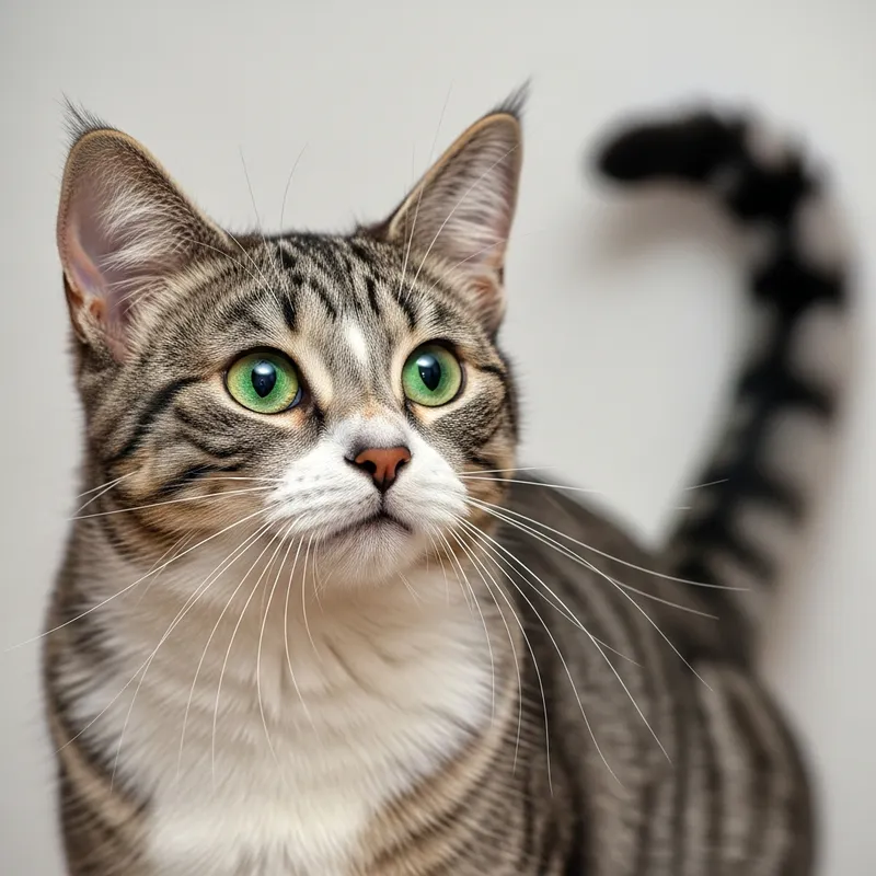 Beautiful Green-Eyed Cat - Majestic Domestic Feline