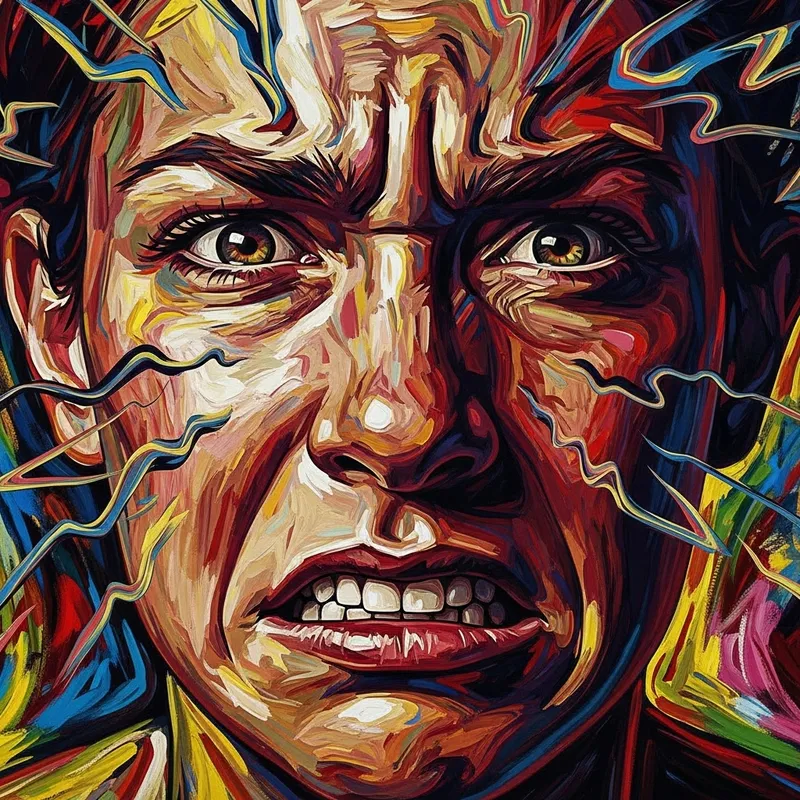 Vivid Expressionist Art | Stress Expression Close-up, Nikon D750 Vivid Expressionist Art | Stress Expression Close-up, Nikon D750