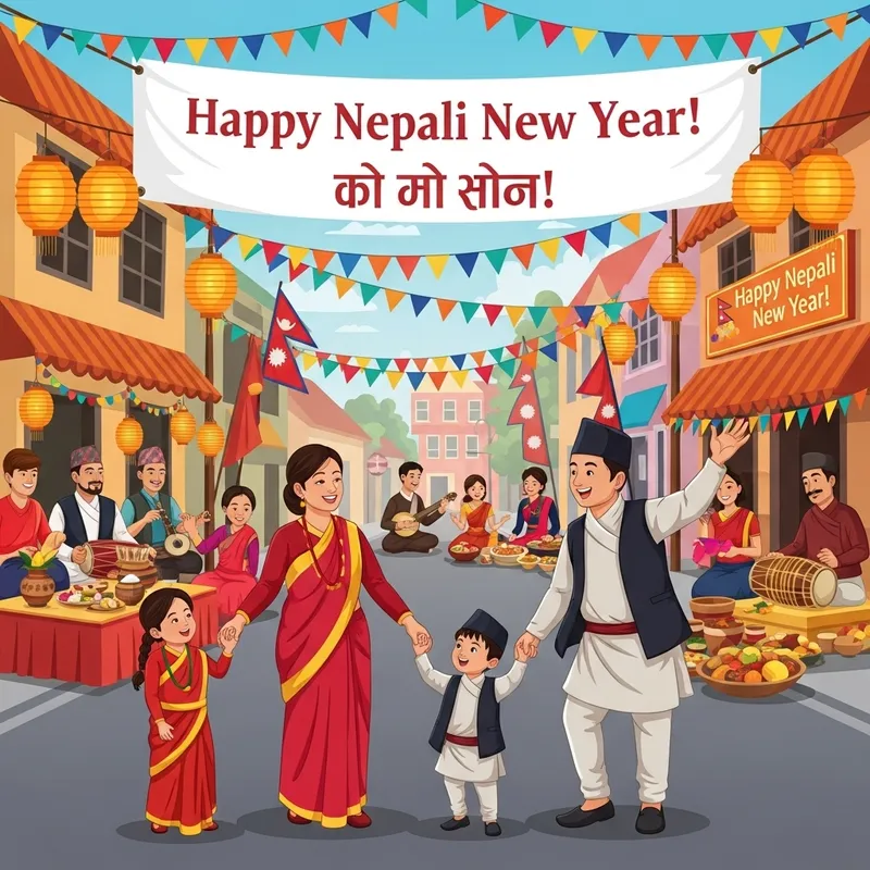 Celebrate Nepali New Year: Family Festivities and Joy Celebrate Nepali New Year: Family Festivities and Joy