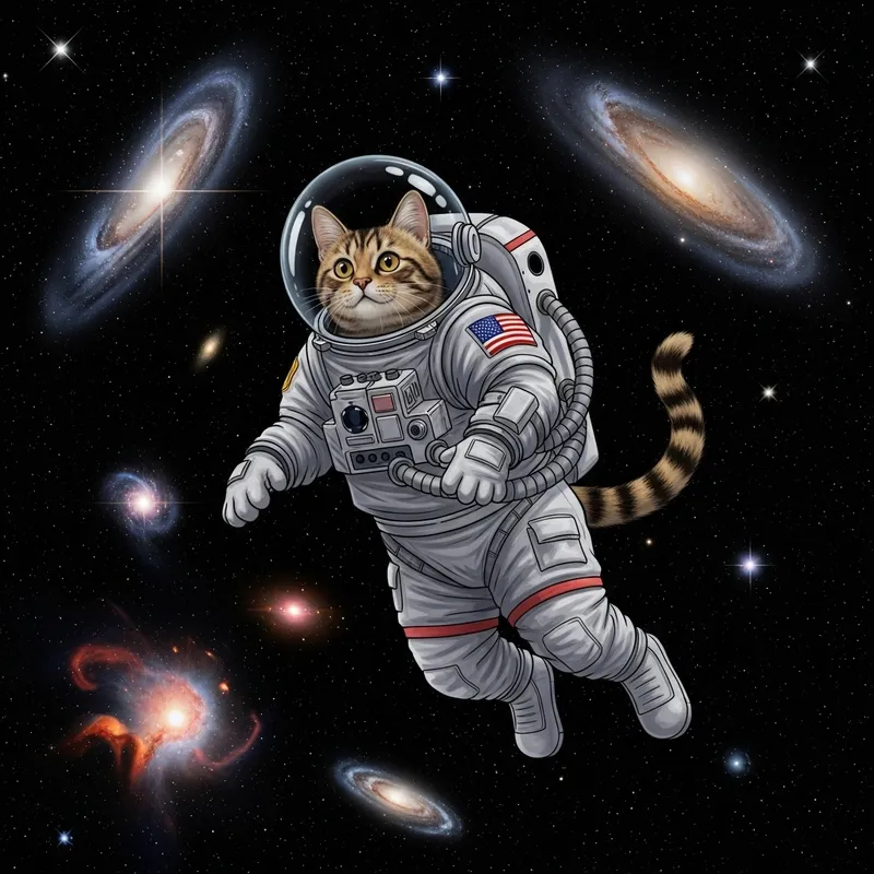 Space Cat Discovers the Cosmos: Exploring the Universe with an Adventurous Feline