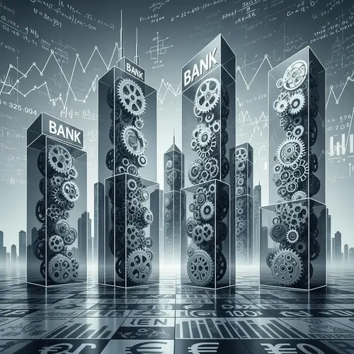 Abstract Financial Institutions: Skyscraper Banks & Global Networks