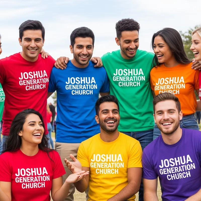 Stylish Youths in Joshua Generation Church T-shirts Stylish Youths in Joshua Generation Church T-shirts