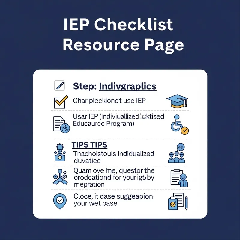IEP Checklist Resource Page with Clear Steps & Tips