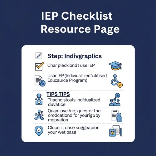 IEP Checklist Resource Page - Clear Steps & Helpful Tips