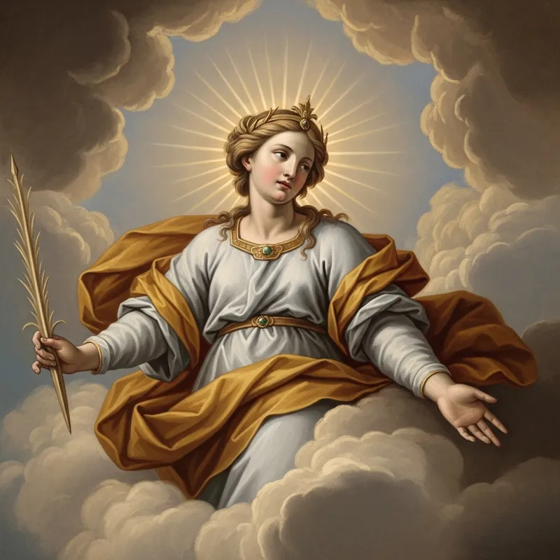 Heavenly Depiction of Jesus Christ Surrounded by Ethereal Clouds Heavenly Depiction of Jesus Christ Surrounded by Ethereal Clouds