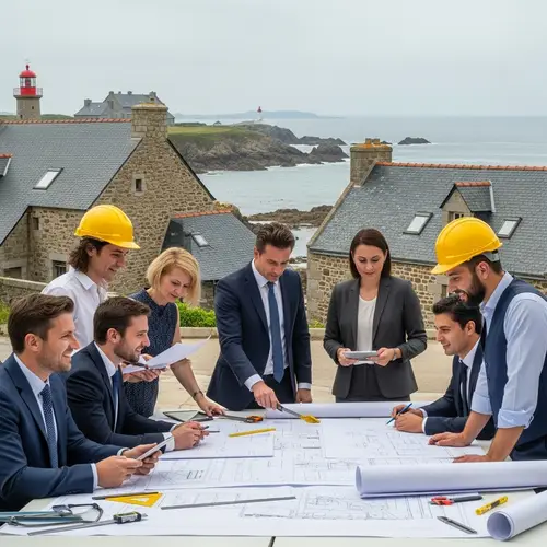 Diverse Male & Female Engineers in Brittany | Industry Illustration
